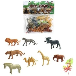 Μικρο Σετ 8 Αγρια Ζωα 14x16cm Toymarkt 913150