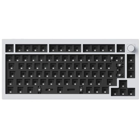 Keychron Q1H-P1 Gaming Ασύρματο Μηχανικό Πληκτρολόγιο RGB με Magnetic Purple Διακόπτες Λευκό (US) image 1