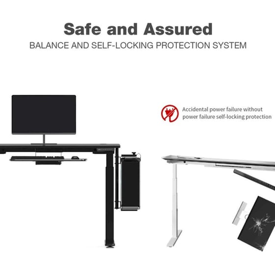 Γραφείο Υπολογιστή Eureka Ergonomic ERK-EHD-4801-B-V1 120x60x75-122cm image 5