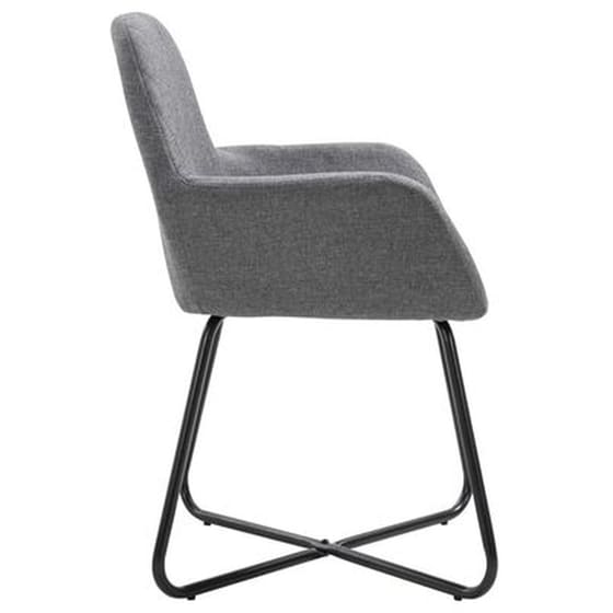 Καρέκλες Τραπεζαρίας Vidaxl 4 Τμχ Υφασμάτινες - Σκούρο Γκρι image 2