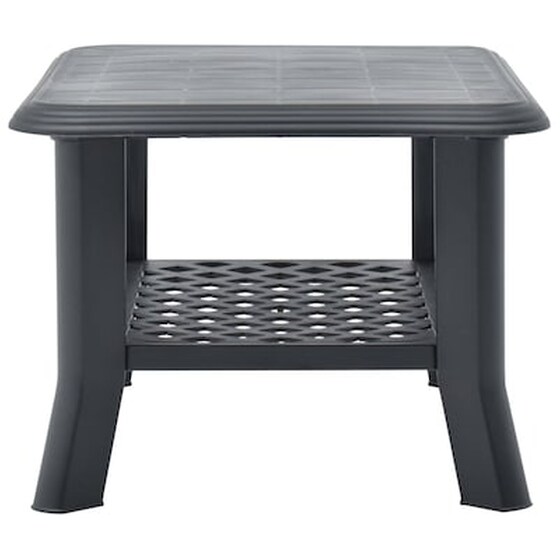Τραπεζάκι Σαλονιού VidaXL από Πλαστικό 90x60x46cm - Ανθρακί image 4