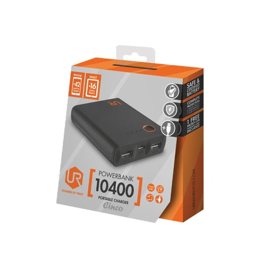 Powerbank USB Urban Revolt 10400 mAh 2.1Α Μαύρο (20495) image 2