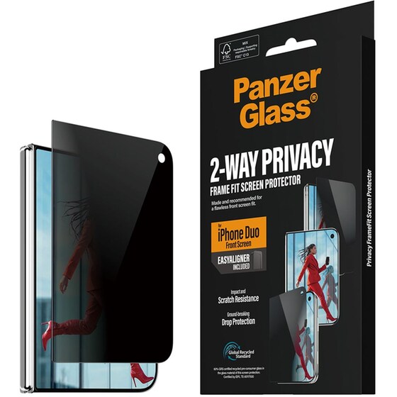 Προστατευτικό οθόνης Apple iPhone Duo - PanzerGlass UWF Privacy w. EasyAligner image 6