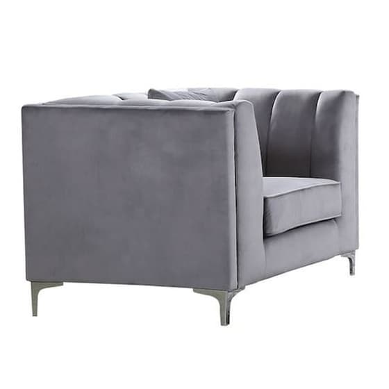 Πολυθρόνα Woodwell από Βελούδο - Σκούρο Γκρι image 0