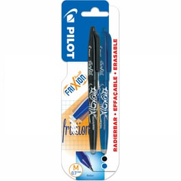Στυλό Roller Pilot Frixion 0.7 mm Μαύρο & Μπλε (2 Τεμάχια)