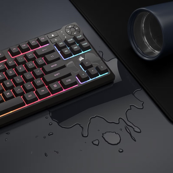 Corsair Gaming K55 Core Tkl Μηχανικό Ενσύρματο RGB πληκτρολόγιο - Μαύρο (US) image 2