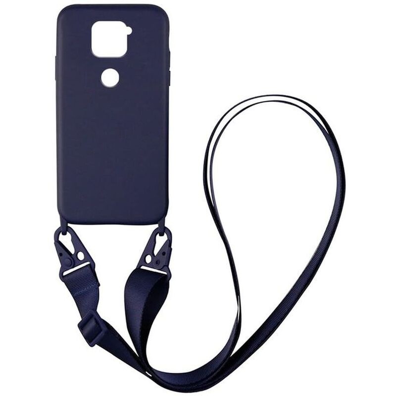 Θήκη Xiaomi Redmi Note 9 - Sonique Carryhang Liquid Silicone Strap - Μπλε