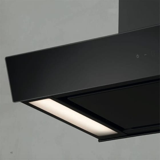 DAVOLINE FLOW BLK 89.6 cm Μαύρο Απορροφητήρας Νησίδα image 1