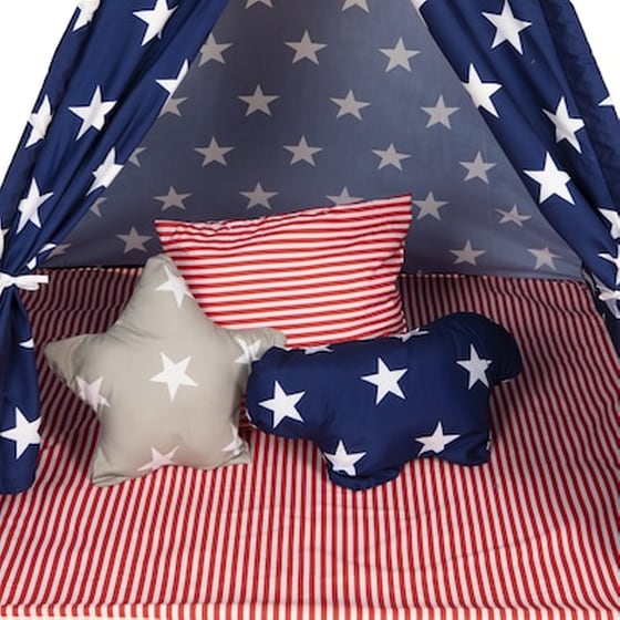 Baby Adventure Παιδική Σκηνή Teepee Gray Star Br75042 - Δώρο 3 Διακοσμητικά Μαξιλάρια image 1