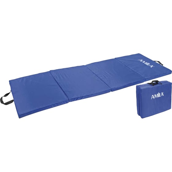 Στρώμα Γυμναστικής Amila 44208 180x60x4cm με Θήκη Μεταφοράς - Μπλε image 0