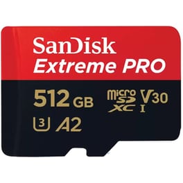 Sandisk Extreme Pro microSDXC 512GB Class 10 U3 V30 A2 UHS-I 200MB/s