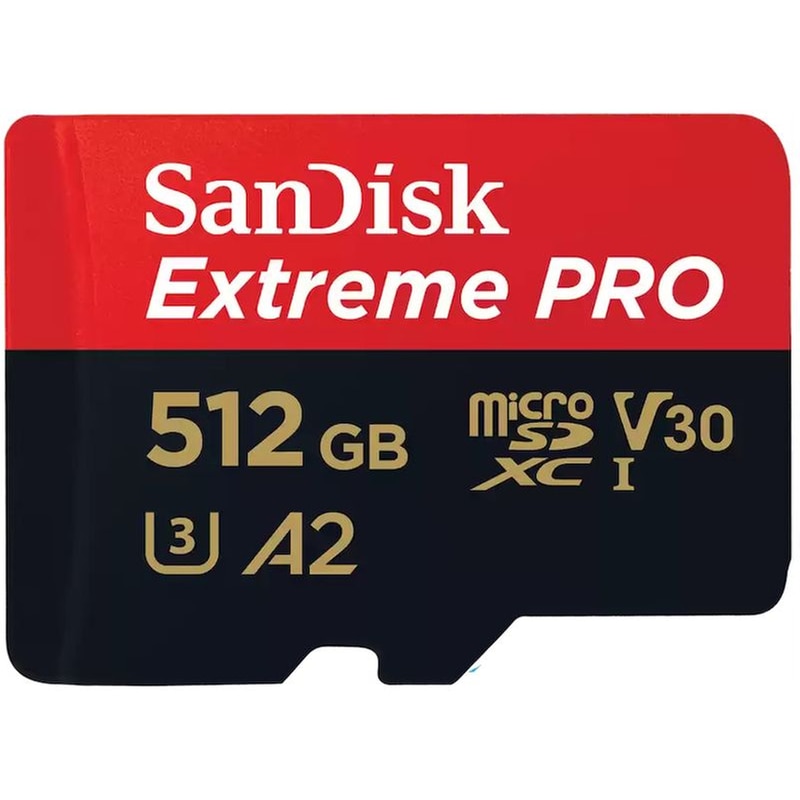 Sandisk Extreme Pro microSDXC 512GB Class 10 U3 V30 A2 UHS-I 200MB/s