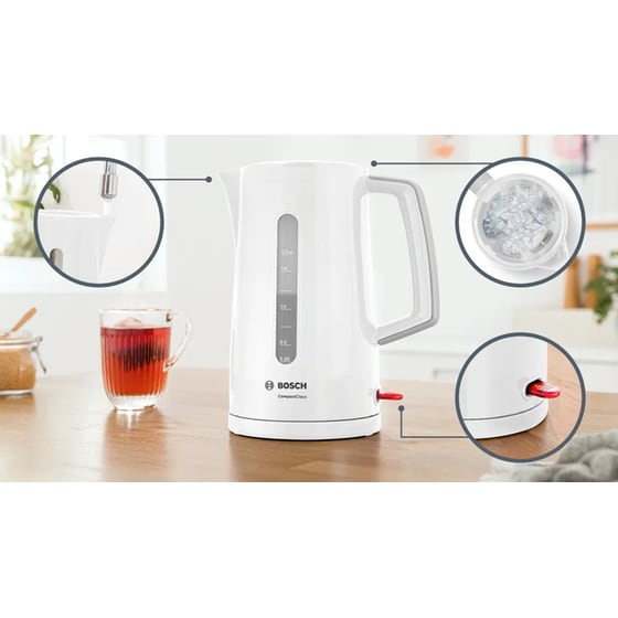 BOSCH TWK3A011 2400 W 1.7 L Λευκό Βραστήρας image 1