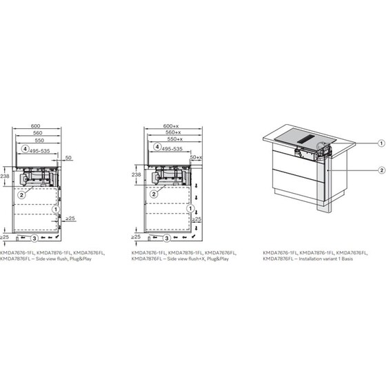 MIELE KMDA7676-1FL 80 cm Μαύρο Επαγωγική Εστία Αυτόνομη image 8
