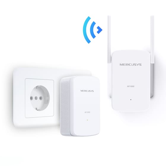 Mercusys MP510 v1 Powerline Διπλό Kit Ασύρματη Σύνδεση Wi-Fi 4 με 2 Θύρες Ethernet image 2