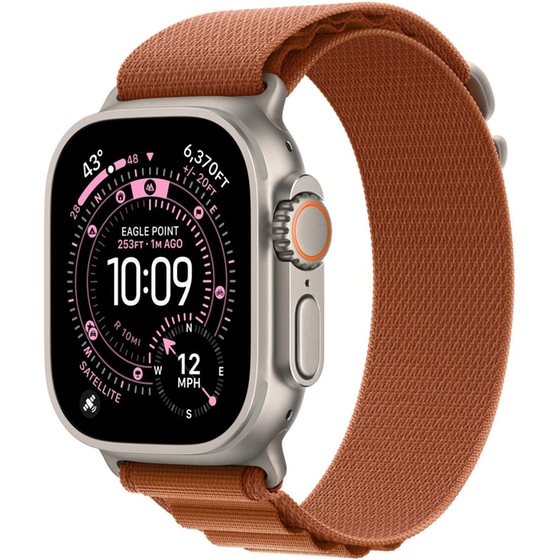 Λουράκι Apple Alpine Loop S για Apple Watch 49mm - Terra Cotta with Natural Titanium Finish image 2