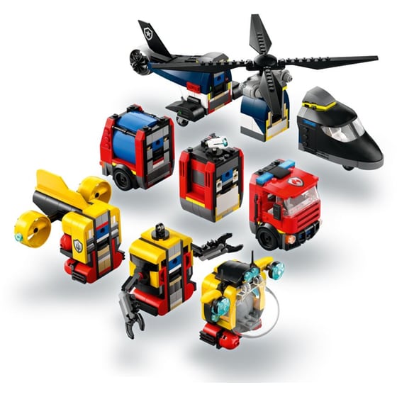 LEGO® City Helicopter, Fire Truck & Submarine Remix (60462) image 5
