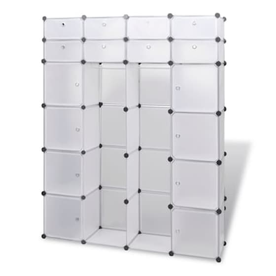 Vidaxl Ντουλάπα Σπονδυλωτή Με 18 Τμήματα Λευκή 37 X 146 X 180,5 Εκ. image 2
