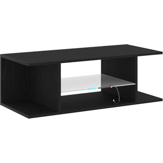 Έπιπλο Τηλεόρασης VidaXL με LED 90 x 39 x 30 cm - Μαύρη Οξιά image 8