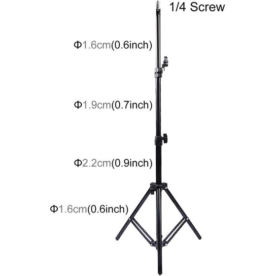 Τρίποδο Puluz με Ρυθμιζόμενο Ύψος 66-160cm - Black image 1