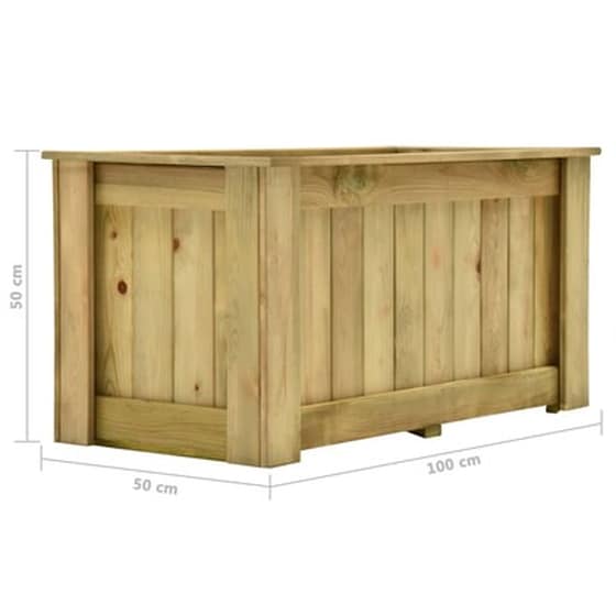 Vidaxl Υπερυψωμένη Γλάστρα 100 X 50 X 50 Εκ. Εμποτισμένο Ξύλο Πεύκου image 4
