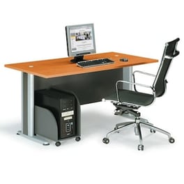 Γραφείο Υπολογιστή Woodwell από Μελαμίνη 150x80cm - Κερασί/Γκρι