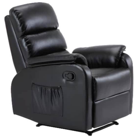 Πολυθρόνα Comfort Relax Δερματίνη - Μαύρη C34818 image 0