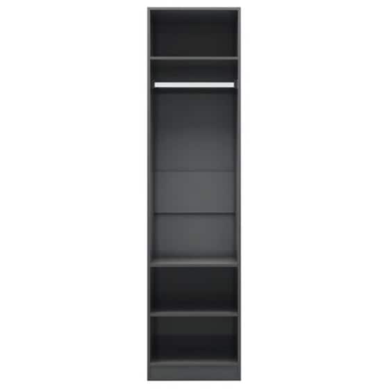 Vidaxl Ντουλάπα Γυαλιστερό Γκρι 50 X 50 X 200 Εκ. Από Μοριοσανίδα image 5