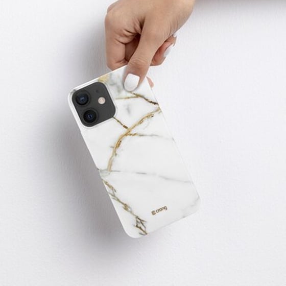 Θήκη Apple iPhone 12 Mini - Crong Marble - White image 3