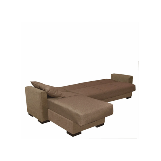 Γωνιακός Καναπές Esmarket Jose 270x165cm - Καφέ image 2