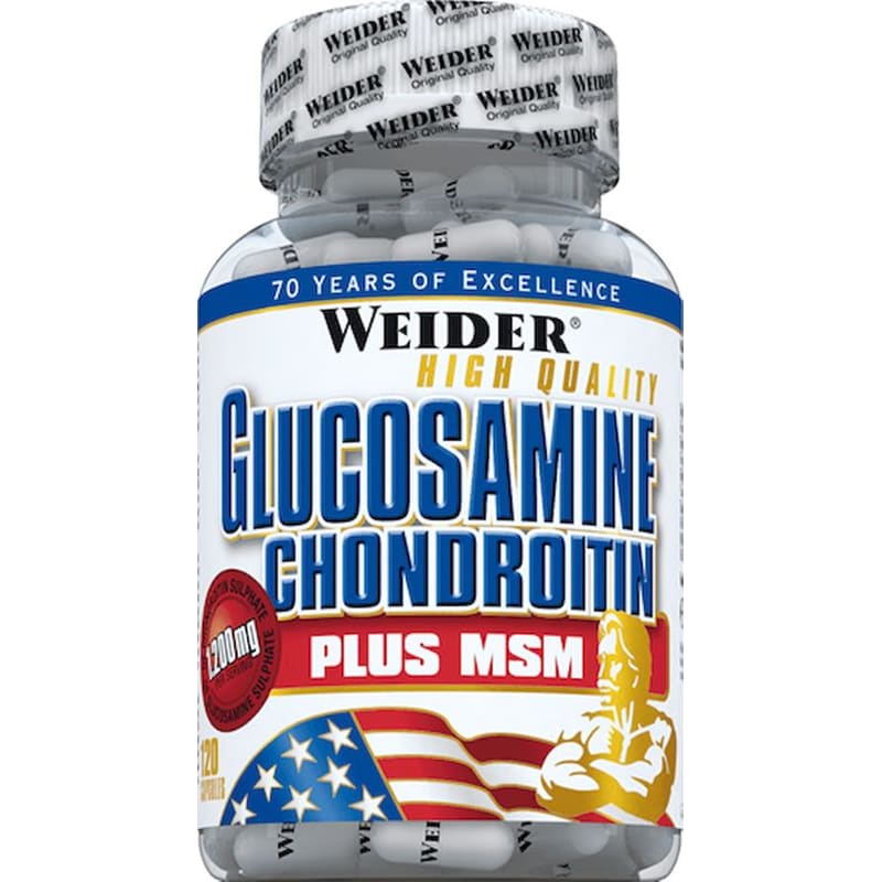 WEIDER Ειδικό Συμπλήρωμα Διατροφής Weider Glucosamine - Chondroitin + Msm - 120 κάψουλες