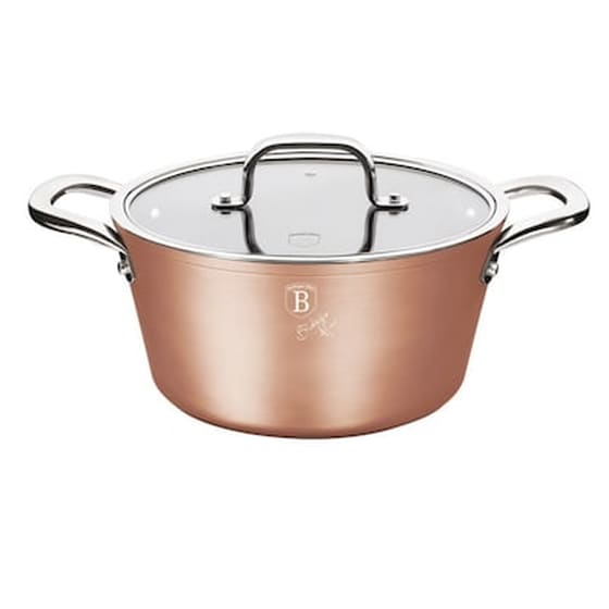 Αντικολλητική Κατσαρόλα Με Τριπλή Μαρμάρινη Επίστρωση Με Καπάκι 20εκ. Berlinger Haus Bh-1688 image 0