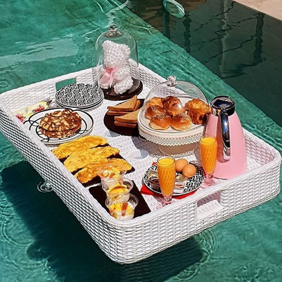 Δίσκος Πισίνας Floating Breakfast 100 x 60 cm Ορθογώνιος - Λευκός image 3