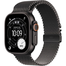 Apple Watch Ultra 3 GPS + Cellular 49mm Black Titanium Case with Black Titanium Milanese Loop - S