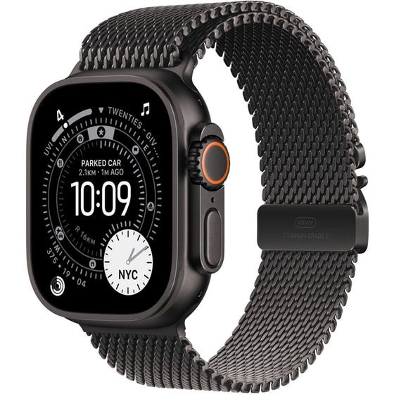Apple Watch Ultra 3 GPS + Cellular 49mm Black Titanium Case with Black Titanium Milanese Loop - S image 0