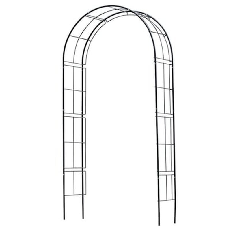 Nature Αψίδα Κήπου Μαύρη 229 X 38 X 113 Εκ. Μεταλλική
