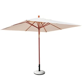 Ομπρέλα Δαπέδου Στρογγυλή Woodwell SOLEIL από Ξύλο 200x200cm - Εκρού