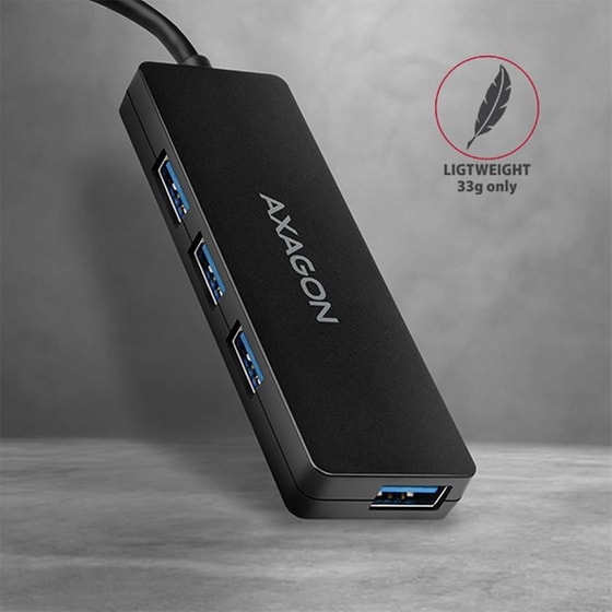 Axagon HUE-G1A USB Hub 4 σε 1 USB-A - Μαύρο image 4