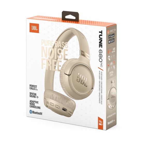 JBL 680NC Tune Ασύρματα Ακουστικά Κεφαλής - Beige image 7