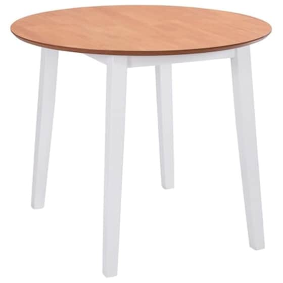 Τραπεζαρία Vidaxl Στρογγυλή Πτυσσόμενη από Mdf 90x75 cm - Λευκή image 1