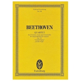 Βιβλίο Για Σύνολα Editions Eulenburg Beethoven - Quartet In Bb Major ''grand Fugue'' Op.133 [pocket Score]