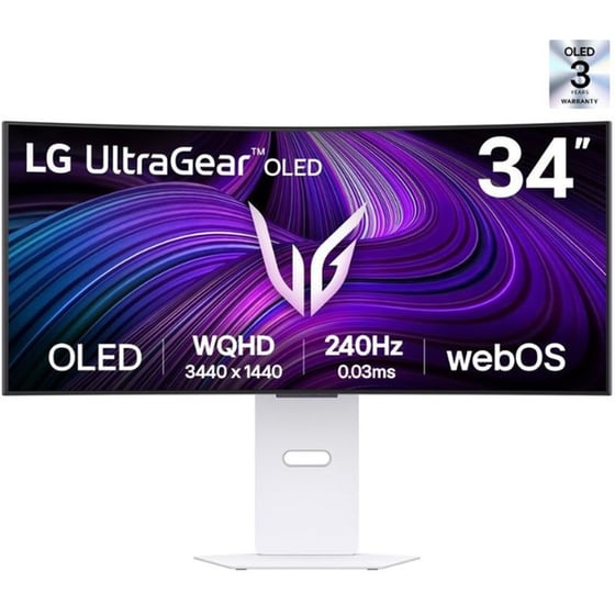 LG UltraGear 34GX90SA Gaming Monitor 34'' Wide QHD OLED Curved 240Hz 0.03ms image 0