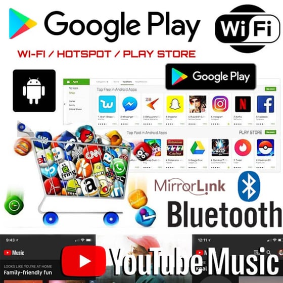 Ηχοσύστημα με Οθόνη Αφής 10.1" Android GPS Wi-Fi Bluetooth 1GB/16GB 2-DIN K803 - Μαύρο image 3