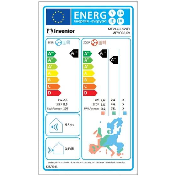 INVENTOR Comfort MFVI-09/MFVI-09 Κλιματιστικό Inverter 9.000 BTU A+++/A+++ με Ιονιστή & Wi-Fi image 6