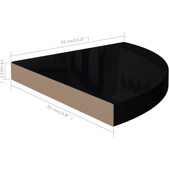 Ράφι Τοίχου VidaXL από MDF 35x35x3.8 cm - Μαύρο image 6