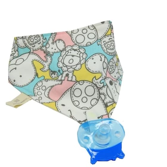 Marcus - Marcus Σετ Πιπίλα Σιλικόνης Με Σαλιάρα Βιολογικη 100%  Βαμβακερή Hippo image 0