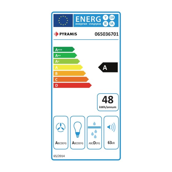 PYRAMIS Plus 065036701 55cm Inox Απορροφητήρας Μηχανισμός Απορρόφησης image 2