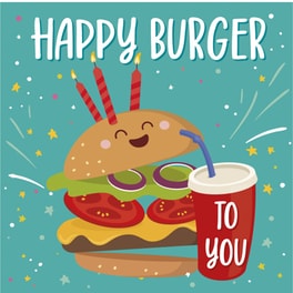 Ευχετήρια Κάρτα Γενεθλίων Legami Burger - 7x7cm