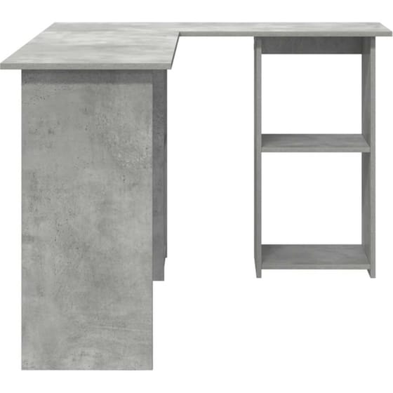 Γραφείο VidaXL από Επεξεργασμένο Ξύλο 142x102x73 cm - Γκρι Σκυροδέματος image 4