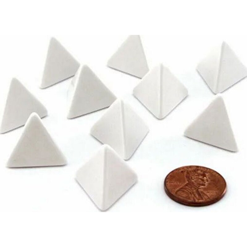 Σετ Ζάρια Opaque Polyhedral Bag Of 10 Blank D4 Dice Chessex